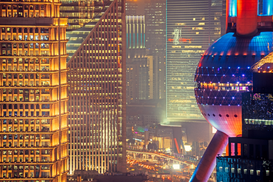 Oriental Pearl TV Tower in Shanghai, China